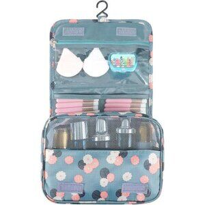 Waterproof hanging toiletry bag travel makeup organizer cosmetic pouch with hook